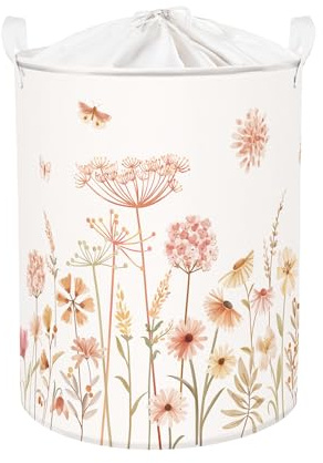 Clastyle Ceste Biancheria Donne Ragazze Fiore Cestino Giocattoli Vestiti Impermeabile per Bambini Cestino Portaoggetti per Bagno Cameretta Bucato, Bohémien, 40x50 cm