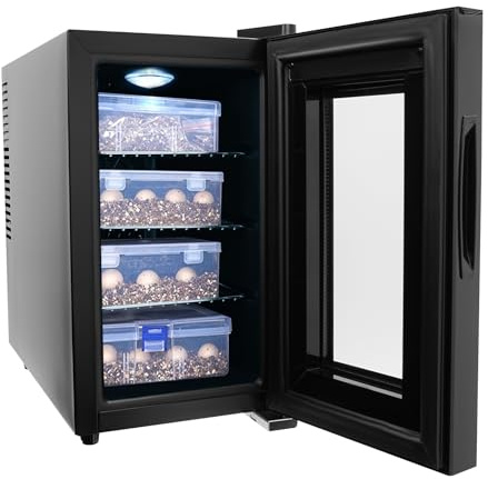 23 l bärbar reptil ägginkubator 10–40 ℃ inkubator med LED-display och LED-lykta reptilinkubator för små reptiler eller amfibier avrysning