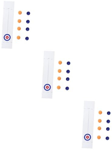 BESTonZON 3st Eisstockschießen Desktop-Spielzeug Tischspiel Kreatives Familienspiel Spielzeug Curling-Spiel Zu Hause Tabletop-Curling-Spiel Kinderspielzeug Kinder Mini-Spielzeug Weiß Vlies