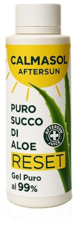 CALMASOL After Sun di RESET – Doposole Aloe Vera 99% Biologica 150ml – Gel After Sun Naturale Made in Italy – Lenitivo Pelli Sensibili, Tatuaggi, After Shave – Vegan, Senza Profumo, Packaging Eco