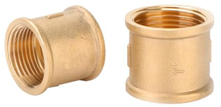 Trsnzul 1 Pouce Mamelon Double, 2 Pièces Raccord 1 Pouce, Manchon en laiton, Filet Femelle en laiton Pièce de Raccordement Adaptateur Manchon pour Raccordement de Tuyaux