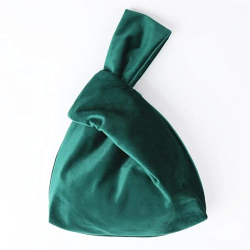 ApuaVireo&Co Borsa da Polso con Nodo, Borsa da Donna, Borsa a Mano in Raso di Seta, Borsa Vintage, Tutte Le Borse Tote, Tutte Le Borse da Viaggio abbinate(Green)