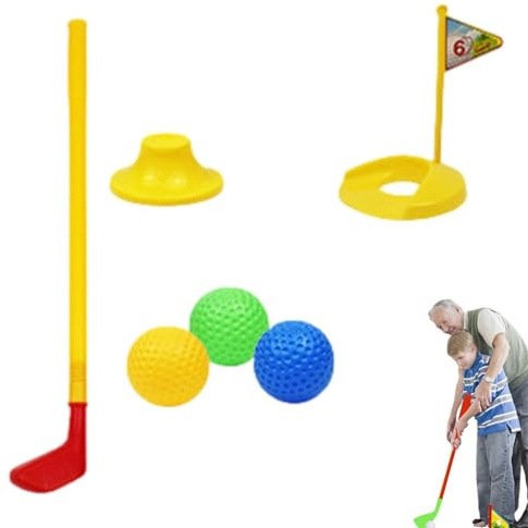 Juego de minigolf al Aire Libre para niños | Kit de Juguetes de Golf para niños | Juego de Palos de Golf, Regalos de cumpleaños para pequeños, pequeños para césped, jardín