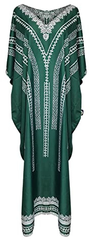 Strandklänning dam luftiga strandklänningar sommar strandtunika bomull bikini cover up stora storlekar rund hals knappslå kortärmad blusklänning strandponcho pareo strandskjorta för semester, Grön