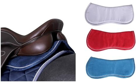 NETPROSHOP Sattelunterlage Sattelpad mit Memory Schaum für Druckverteilung, Groesse:Pony, Farbe:Rot