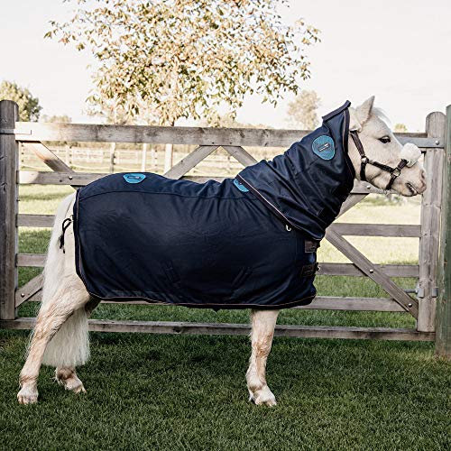 Kentucky Kentucky Horsewear Tiny Magnetic Rug Recuptex Pony Blanket, Stable Blanket, Pony (80), Navy, Polyester Blend