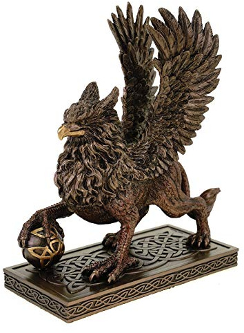 Veronese Griffin con Pata en una Bola Bronceada 19CM Figura Criaturas Místicas