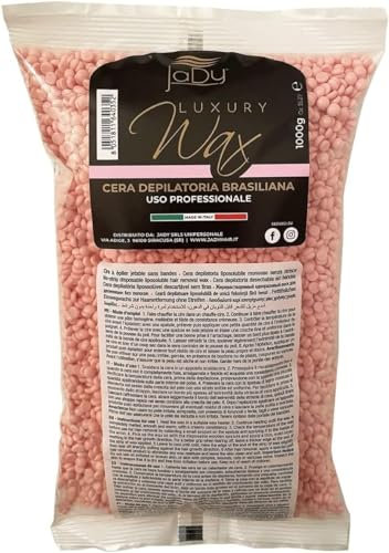 JaDy - Wachsperlen zur Haarentfernung | Schmerzfrei & Professionell | Geeignet für Gesicht & Körper | Einfache Anwendung | Alle Hauttypen, 1 kg, Titan Rosa