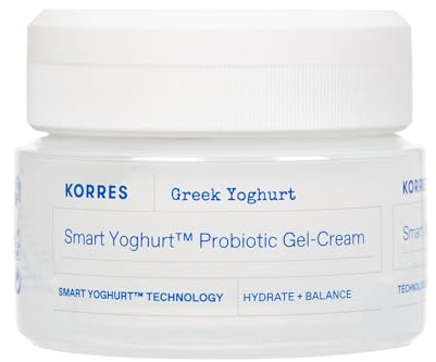 KORRES Smart Yoghurt™ Crema Gel Probiótica – Hidratante Facial, Refuerza la Barrera Cutánea, Con Yogur Griego, Extractos Pre+Probióticos, Calmante, Ideal para Piel Sensible, 40ml