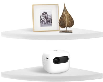 WLLHYF Eckregal-Wandhalterung 2 Stück weiße schwebende Eckregale Wandaufbewahrungsregale hängende Wanddekoration Eckregal-Organizer für Küche Wohnzimmer Schlafzimmer