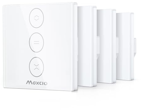 Maxcio Wlan Rolladenschalter, Smart Jalousieschalter, Steuerung per APP/Stimme/Panel