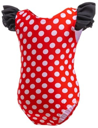 Lito Angels Girls Polka Dot Swimsuit with Headband, Age 4-5 Years