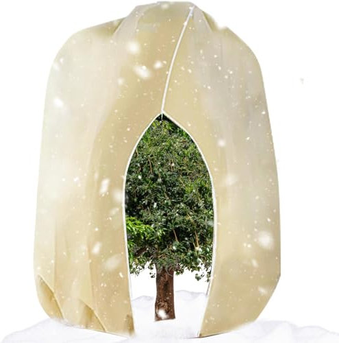 Gutepa Winterschutz für Pflanzen, 250x360cm Frostschutz Pflanzen Abdeckung, Pflanzenschutz Winter Außen für Kübelpflanzen, Olivenbaum, Palmen mit Reißverschluss, Wiederverwendbar Pflanzenschutz