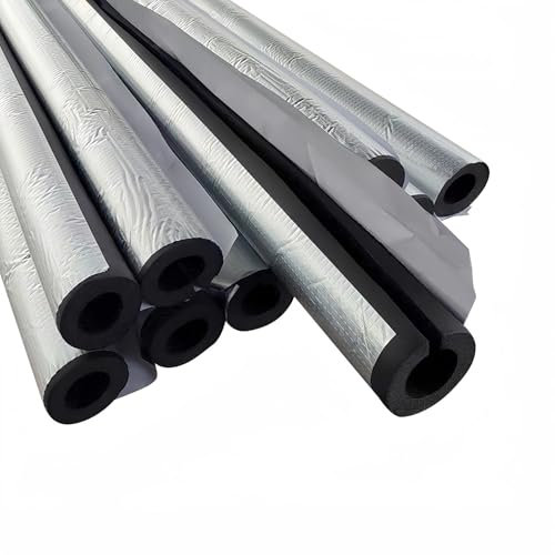 Isolante De Tuyau Tuyaux En Mousse Pour Tuyaux Extérieurs Anti-Gel Et Calorifuge ID22-110mm,Conduites D'eau Chaude Et Froide,Tuyau Isolation En Papier D'aluminium Semi-fendue(ID60mm*T30mm*L89cm)