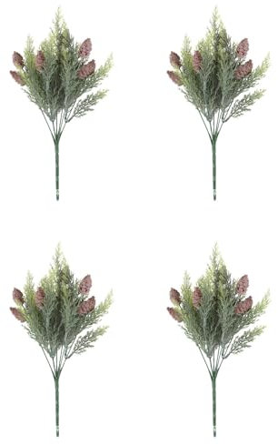 BEALIFE 4 Pezzi Pz Natale Rami di Pino Decor Rami Finti Pigne di Pino Greenerys 4 pz/Set Ghirlanda di Pino Natale