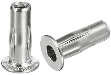 QUARKZMAN Écrous aveugles à rivets Multi-Grip M8, 10pcs Écrou d'insert fileté à tête plate pré-bombée en acier inoxydable 304 Plus Nuts pour la construction industrielle