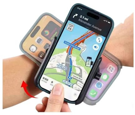 Brazalete Deportivo para Correr 2-en-1, Brazalete Movil Running Desmontable, Móvil Soporte Deportivo 360° Rotación Ajustablem, Banda Brazo del Teléfono de 4.5-7 para iPhone, etc. para Gimnasio Correr