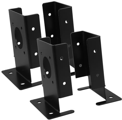 SHINEOFI 4pièces Supports De Clôture Pour Jardin Bases De Clôture Pour Bordure De Pelouse Accessoires De Pour Cour Supports De Pour Sol Fournitures De Pour Jardin