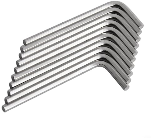 Juego de llaves hexagonales tipo L, 10 piezas, llaves de acero de rango de 1,5 a 6 mm, kit de llaves hexagonales métricas compatibles con montaje de muebles, reparación (2 mm)