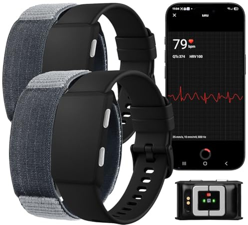 Newgen Medicals Fitnessarmband Damen: 2er-Set smarte Fitness-Tracker, App, 24/7-Erfassung, EKG-Überwachung (Smartwatches ohne Displays, Fitness Tracker, Bluetooth, Uhr)