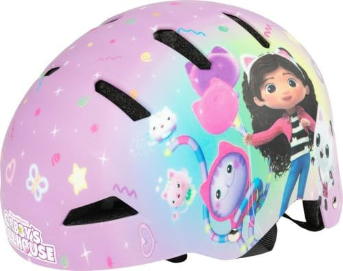 Casque de vélo Tataway Street Helmet Gabby's Dollhouse XS 48-52 cm pour Fille - Motif Officiel DreamWorks, léger avec Ventilation, réglable avec Sangle de sécurité pour Enfants