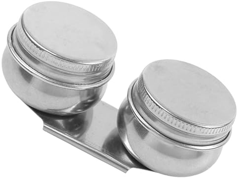 ibasenice Tazza Stagna in a Tavolozza Acciaio Inossidabile per e Doppia con Bocca Larga Coperchio, Resistente Tenuta Pittura e Solventi Come Pigmenti e Trementina