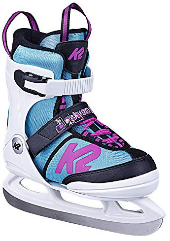 K2 Skates Mädchen Schlittschuhe Juno Ice — White - Light Blue — EU: 32 - 37 (UK: 13 - 4 / US: 1 - 5) — 25D0304.1.1.M