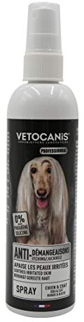 Vetocanis - Spray Anti Démangeaisons pour Chien - Apaise les peaux irritées - Spray à l'Aloé Vera, aux extraits de Mauve et d'Avoine - Sans Parabène ni Silicone - 250 ml