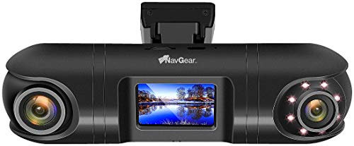 NavGear Dashcam vorne und hinten: QHD-Dual-Dashcam mit 2 Kameras, G-Sensor, IR-Nachtsicht und GPS (Daschcams, Dashcam 360, Überwachungskamera Auto)