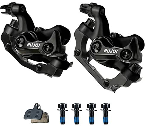 RUJOI Bike Disc Brake Caliper Set - Mechanical Disc Brake Caliper for MTB, Road Bike, E-Bike - Premium Quality Bike Disc Brake System, Easy Assembly
