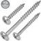 SCREW REBEL Tellerkopfschrauben 8,0 x 50 Edelstahl A2 rostfrei, 10 Stück mit ETA Zulassung, TX40, Pfostenverbinderschraube, Holzschraube, Vollgewinde