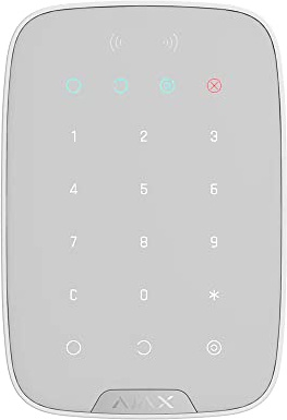 ZONAPRO Teclado táctil inalámbrico blanco Ajax Keypad Plus 38253 AJKPP KPP
