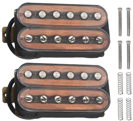 SAPHUE Electric Guitar Humbucker Pickups Double Coil Guitar Bridge Pickup & Neck Pickups Set (Transparent)