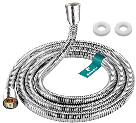 shinfly Duschschlauch, Edelstahlschlauch 1.5 M, Extrem Flexibler, Universeller Brauseschlauch, Schlauch Dusche, Dusche Schlauch,Flexibler Verdrehsicherer Shower Hose FüR Badaccessoires