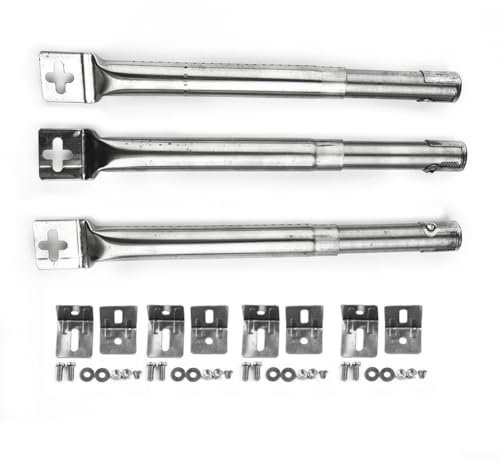 Lot de 3 brûleurs réglables avec barbecue à gaz de rechange en acier inoxydable pour différentes marques et modèles de barbecue à gaz