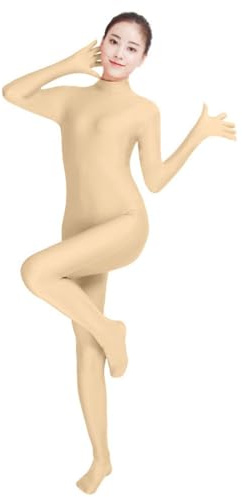 LEEMQCYA Zentai i spandex, overall, utan huva, trikåer för cosplay, utklädnad och föreställning, för vuxna kvinnor
