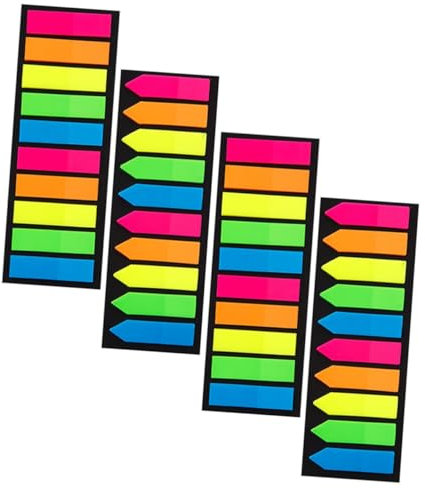 GRADENEVE 4stücke Seitenmarkierungen Transparent Haftregisterkarten Bequem Klebrige Fahnen Haushalt Buch Tabs Buch Versorgung