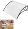 YRHome Vordach für Haustür aus Polycarbonat Transparent Wetterbeständiges Pultvordach 5mm Überdachung für Sonnenschutz und Regenschutz im Außenbereich,120 x 100 cm