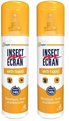 INSECT ECRAN - Anti-tiques - Spray répulsif peau - Protection contre les morsures de tiques – Made in France - 100 ml (Lot de 2)