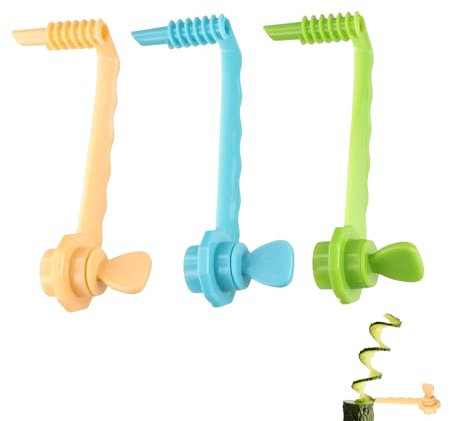 3 pcs Spiralizer for Vegetables, Vegetable Spiralizer, Spiralizer Kitchen Accessories Tools Practical Design and Durable, for Slicing of Vegetable and Fruit Manual Spiral(Blue, Green, Pink)