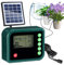 Solar Bewässerungssystem Automatische BewäSserung Modi, Bewässerungssystem Garten Balkon with Tropfschlauch für 15 Topfpflanzen, Regler mit LCD, Tröpfchenbewässerungsbausätze für Gewächshaus (IC018)