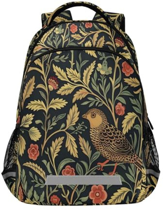 miaozhen William Morris Design Bird Sac à dos personnalisé pour enfants avec grand sac à livres pour enfants para bebes varon mochilas de mujer para escuela