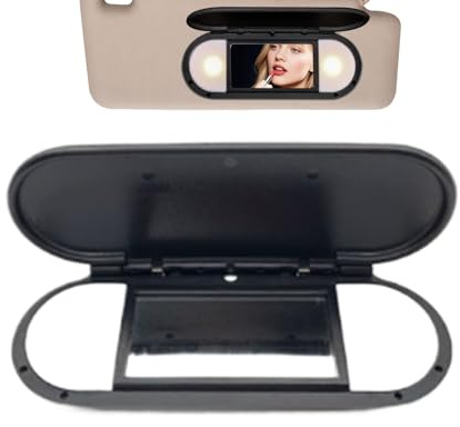 Cubierta para el espejo en el parasol del coche | Espejo de maquillaje para el espejo retrovisor | Accesorios interiores para mujer en ambos lados viajes por carretera Actividades de ocio