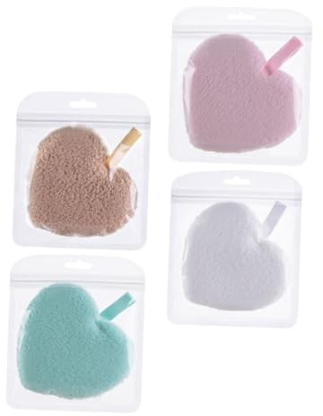 Gogogmee Éponges Faciales et Élimination de L'excès de Sébum Lot de 4 de Cœur pour Nettoyage Profond des Pores pour Maison ou Voyage D'affaires