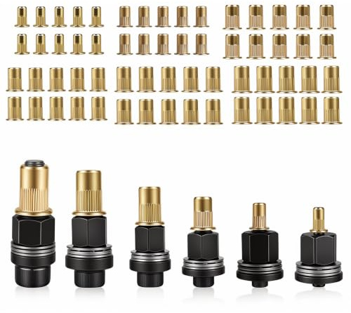 Dexpally 6 Pièces Fileté Metal Ecrou a Sertir, Pince à Insert Fileté Metal, avec 60 Écrous, Outil Riveteuse Manuelle Professionnelle pour Bricolage et Atelier