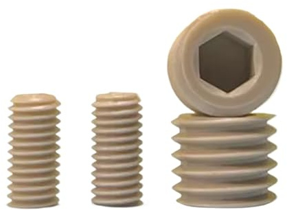 Set di viti senza testa esagonali isolate in nylon plastico M3 - M16 da 10 pezzi(M6X12)