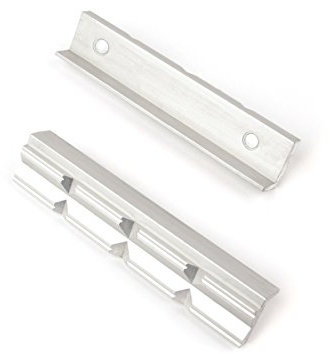 GSR Schraubstock-Schonbacken, 2-teilig, Schraubstock Backen 125mm, Alu/Prismen mit Magnet Spann-Backen, Schutzbacken für Maschinenschraubstock, Profi Werkstatt Zubehör