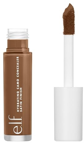 e.l.f. Hydrating Satin Camo Concealer - Creme - Braun - Voller Deckung - Feuchtigkeitsspendend - Satin-Finish - Tierversuchsfrei, Vegan, Phthalatfrei