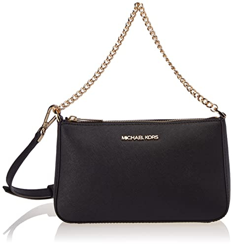 Michael Kors Jet Set Travel Medium Pouchette Sac à bandoulière, Noir, M