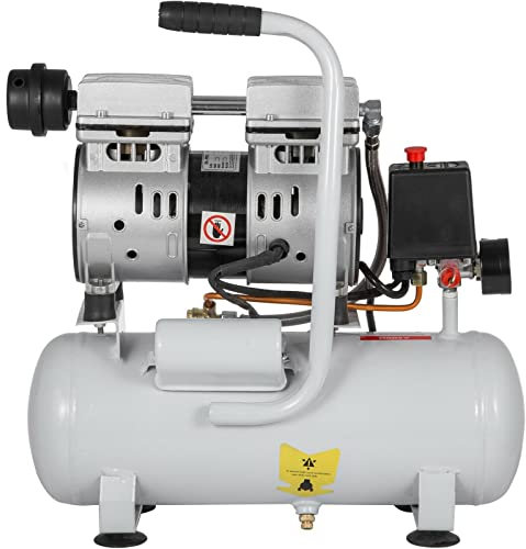 9L Silent Air Compressor with Pure Copper Motor - Ideal for Home Repair & Tire Inflation - Efficient and Reliable Air Pump